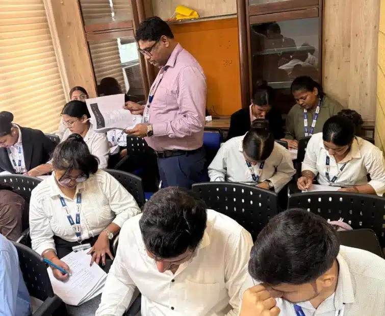 students preparing for campus placements at air grace academt