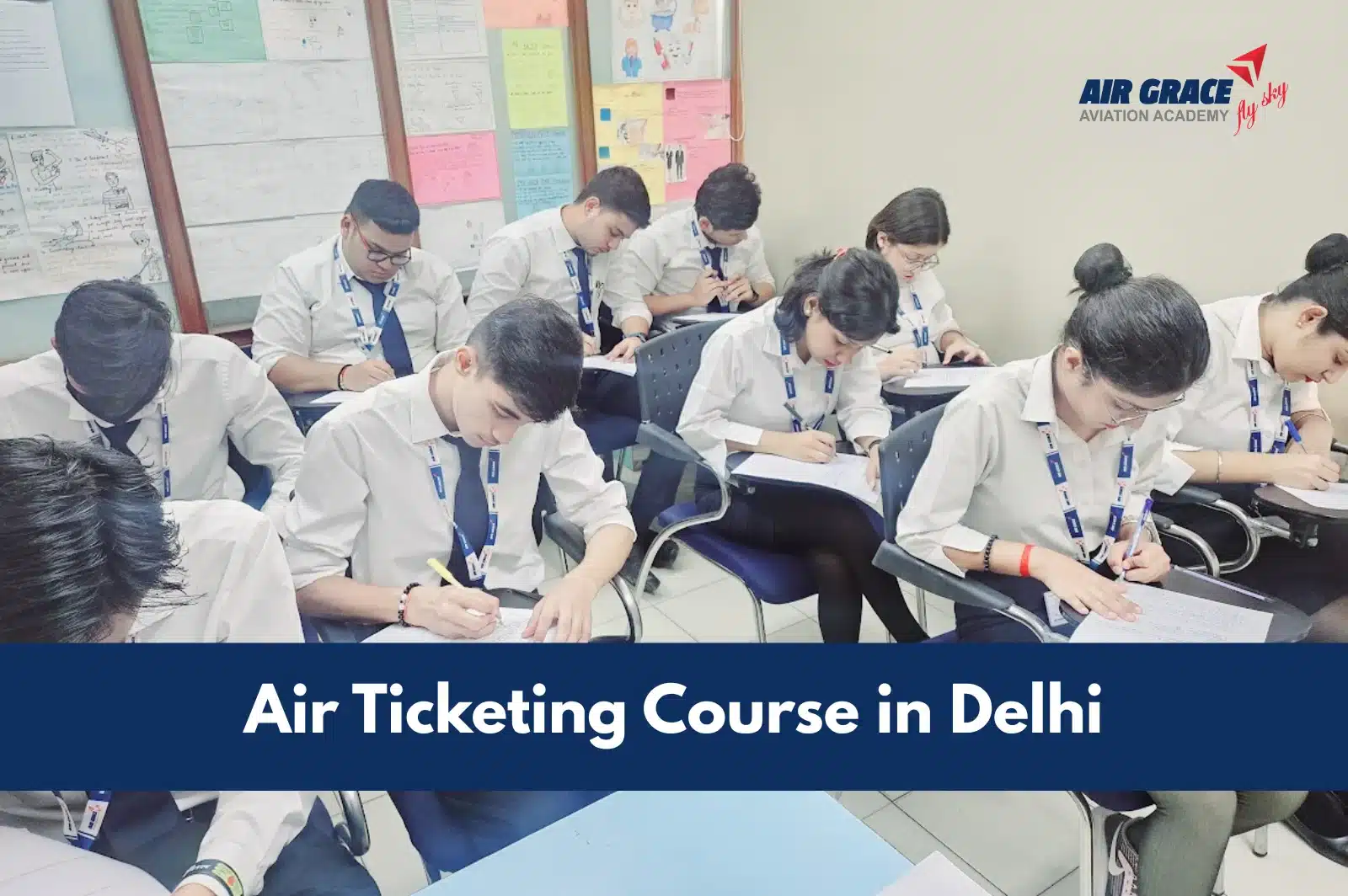 Air Ticketing Course in Delhi Students of Air Grace Aviation Academy